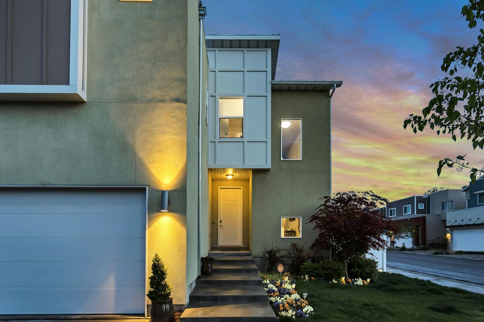 Freshly finished modern home exterior